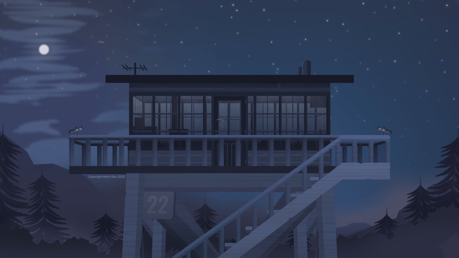 Fire lookout tower 22 from Where's Willow? - A Firefly City Story