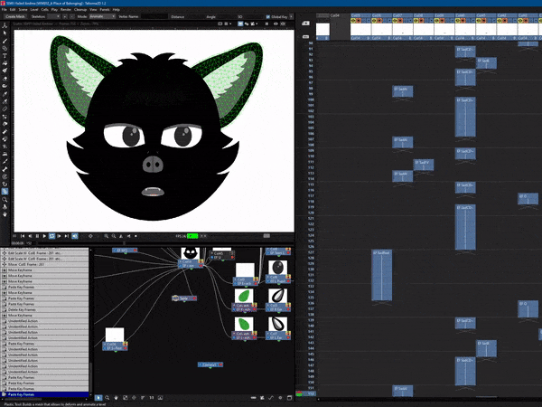 Screen recording of Ernest mouth sync animation and keyframes. Created by Mitch Ran.